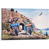 David Mann Motorcycle Art Gnghost Rider Prints Poster (70) Picture Frame Canvas Art Poster And Wall Art Modern Family Bedroom Decor Posters 12x18inch(30x45cm)