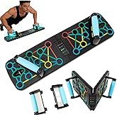 Foldable Push Up Board Multi-Functional Color-Coded Fitness Equipment Portable Adjustable Pushup Stands for Full Body Workout