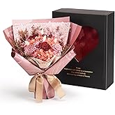 Large Preserved Roses Bouquet - Eternal Flowers Gift Box,Long-Lasting Real Roses,Flower gift box packaging,Birthday,Anniversary For Wife,Mom,Perfect for Valentine's Day,Mother's Day,Wedding (Red)