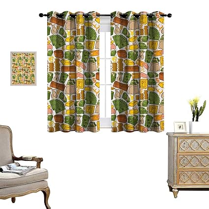 Amazon Com Warm Family Money Waterproof Window Curtain Colorful