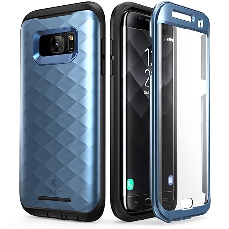 Galaxy S7 Edge Hülle, Clayco [Hera Serie] Schutzhülle Ganzkörper Handyhülle Kratzfest Case/Cover mit eingebautem Displayschut