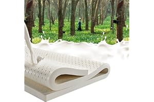 Astrulux 100% Natural Latex Mattress Topper - 4-inch Firm Bed Pad, Pressure Relief & Support, Eco-Friendly Latex Foam, Ideal 