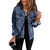 Dreweatts Jean Jacket Woman Distressed Oversized Denim Jacket For Women Trendy