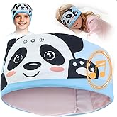 Toddler Headband Headphones Wireless, Kids Bluetooth Earphones for iPad, Safe Volume - Wired School Headphones for Kids with 3.5 MM Jack Travel Plane Accessories Gift for Boys & Girls (Panda)