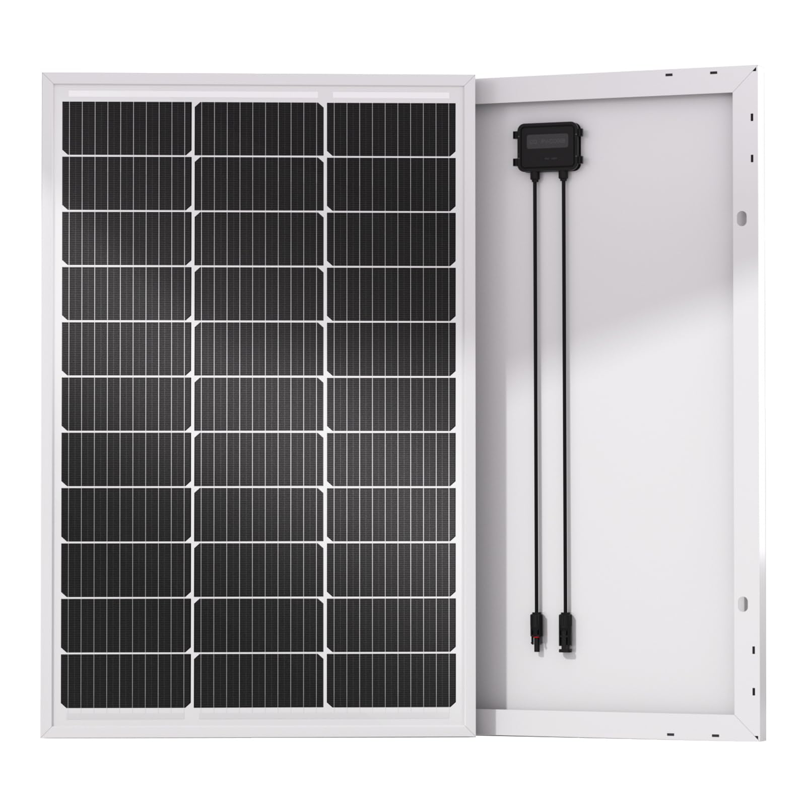 ECO-WORTHY 100 Watts Monocrystalline Solar Panel 12 Volts Applicable to Motorhome Caravan Camper Shed Boat Yacht Off Grid Solar System Backup Power