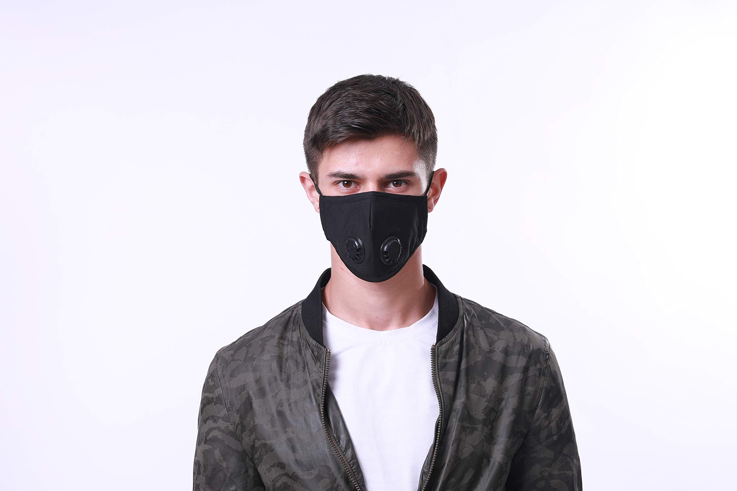 Mouth Mask, Unisex Adult Cotton Blend Ear Loop Face Mask, Anti Dust Warm, Ski, Cycling Safety K-pop Fashion Mask, Reusable, Washing, Comfortable with Adjustable Ear Loops Fashion Mask, Black (2 Pack)