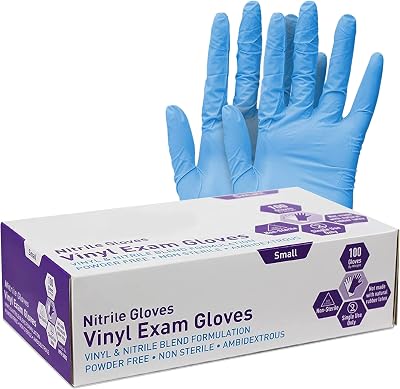 HIVEHYPE Nitrile Disposable Gloves Powder Free Latex Free Textured Exam M 100