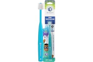 Brilliant Oral Care Kids Toothbrush with Soft Bristles and Round Head, for a Child Approved, Easy to Use All-Around Clean Mouth, Ages 5-9 Years, Teal, 1 Pack