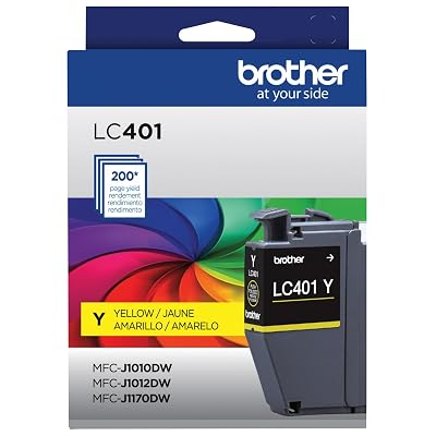 Brother Genuine LC401Y Standard-Yield Yellow Ink Cartridge