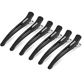 AIMIKE Hair Clips for Styling Sectioning, Barbers &amp; Home Hair Cutting Clips | Duckbill Clips for Women, Men &amp; Hairdresser, 4.3" Long Salon Clips for Roller &amp; Dyeing, w/ No-Crease Silicone Band