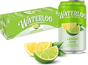 Waterloo Sparkling Water, Lemon-Lime, 12 Fl Oz Cans (Pack of 12) | Naturally Flavored, Zero Calories and Zero Sugar or Sweete