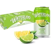 Waterloo Sparkling Water, Lemon-Lime, 12 Fl Oz Cans (Pack of 12) | Naturally Flavored, Zero Calories and Zero Sugar or Sweeteners