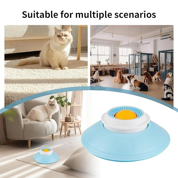 DOG CAT LICK SPHERE SLOW FEEDER FOR LIQUID FOOD & PEANUT BUTTER,INTERACTIVE LICKSPHERE FOR DOGS ANXIETY RELIEF,NON-SLIP LICKING BOWL ENRICHMENT TOYS TO HEALTHY DIET FOOD CONTAINER FOR DOG CATS,YELLOW