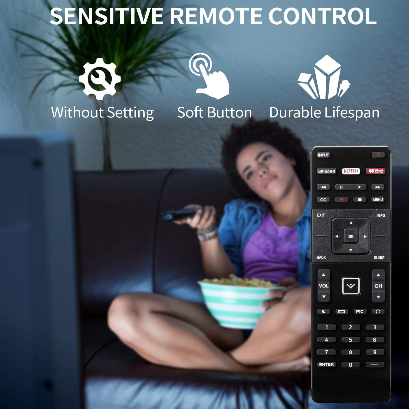 XRT122 Universal Replacement Remote Control for All Vizio E-Series D-Series LED HDTV Smart TV: Home Audio & Theater