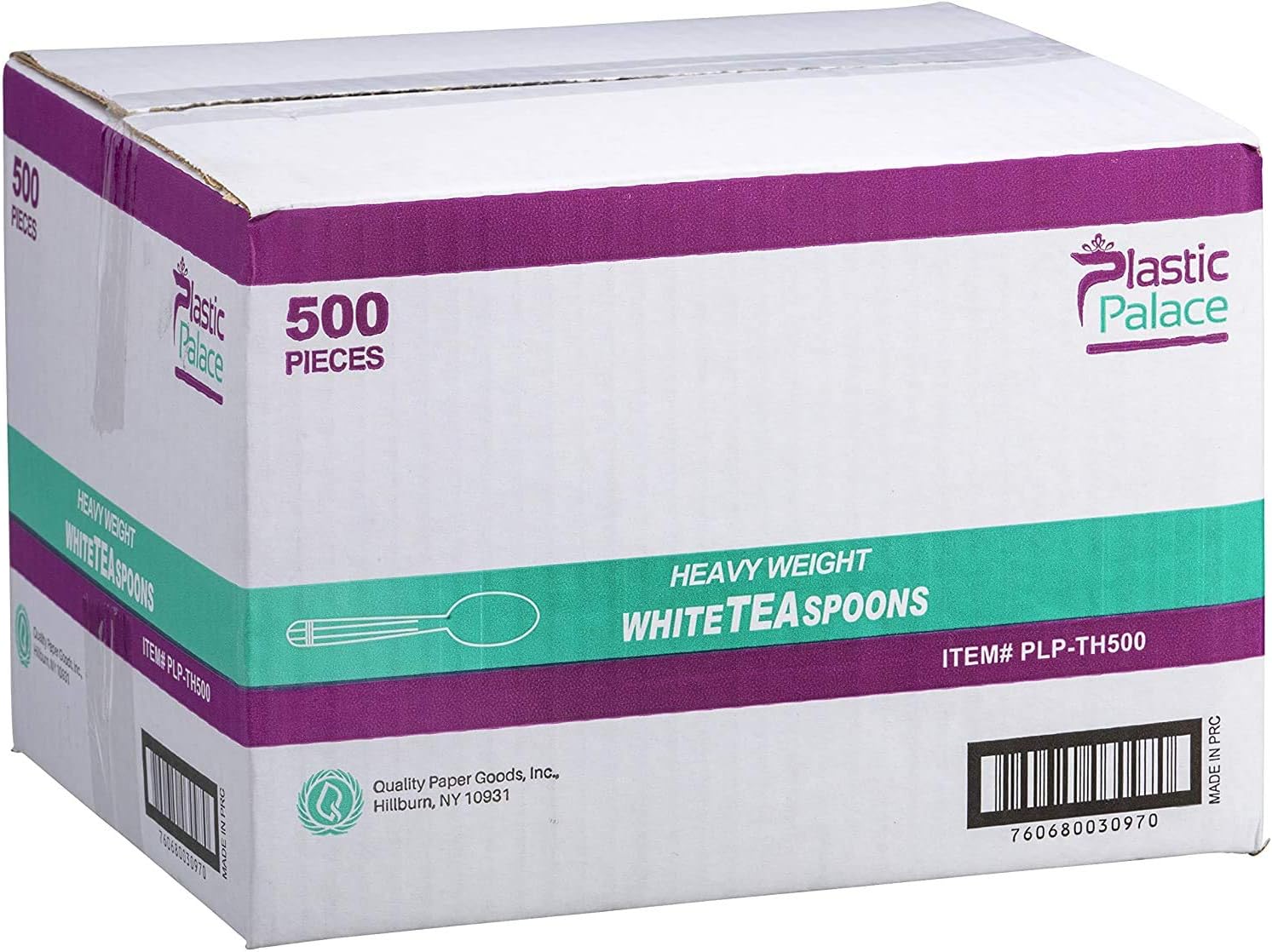 500 Count – Heavyweight Disposable White Plastic Tea Spoons | Dessert Spoons Plastic | Great for Celebrations, Parties, Travels, Events, and Everyday Use: Kitchen & Dining