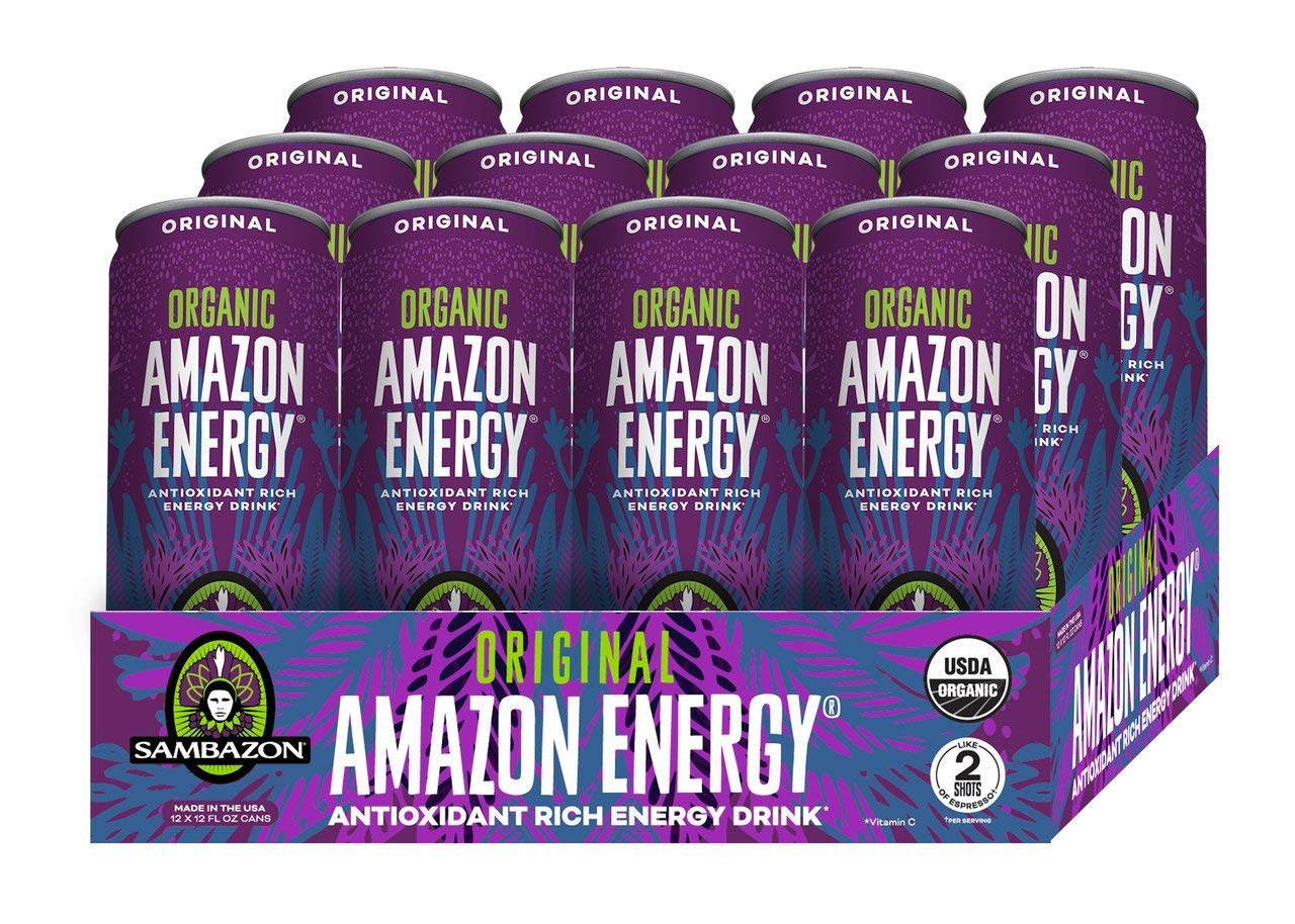 Sambazon Amazon Energy Drink, Original Acai Berry, 12 Ounce (Pack of 12