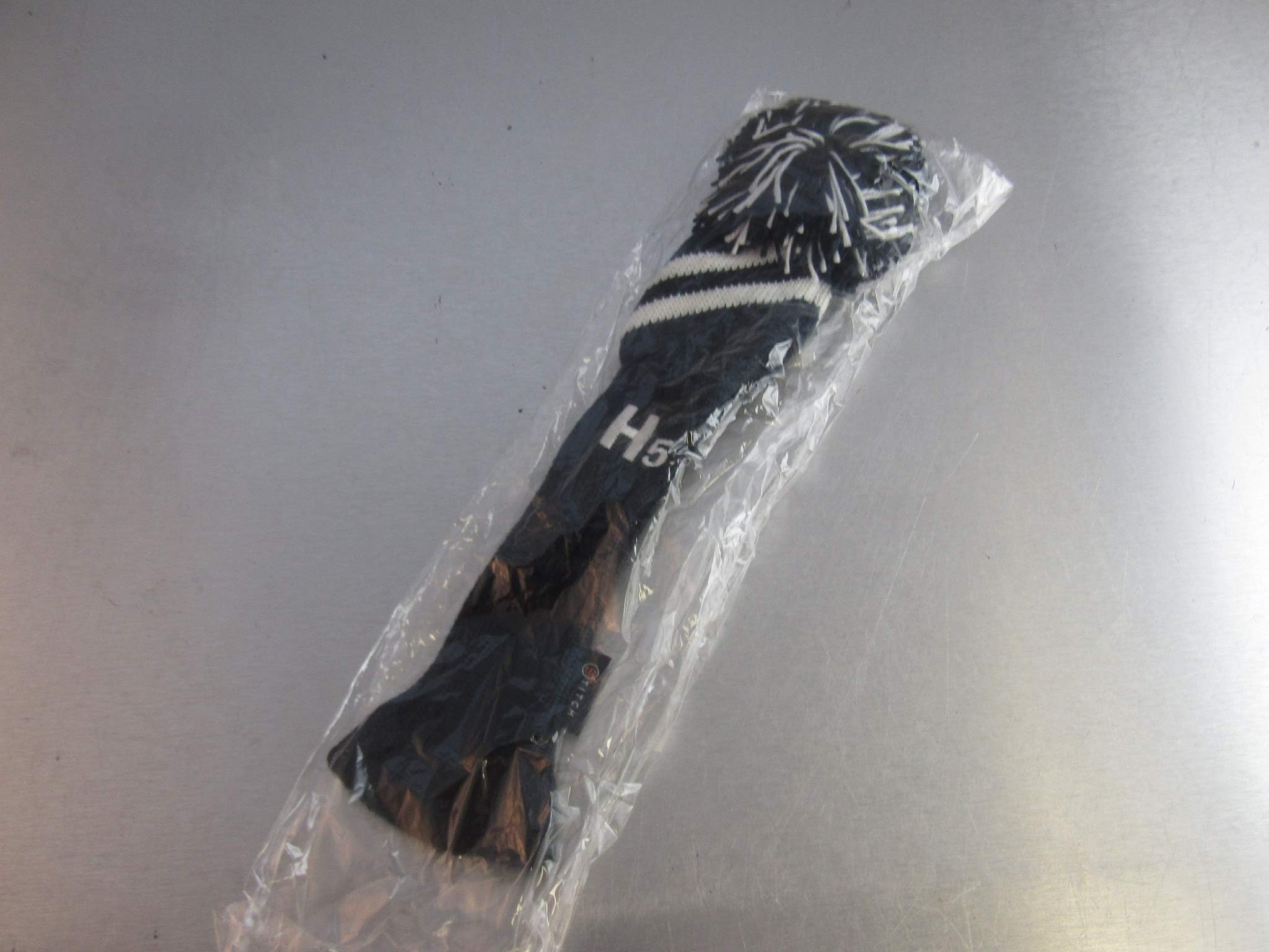 STITCH Golf Club Wool Knit Headcover Navy Blue 5 Hybrid Wood Club