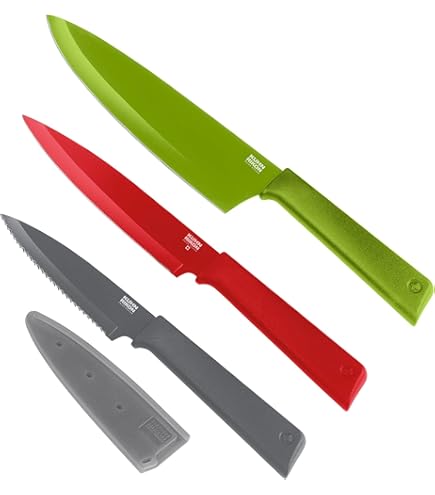 Amazon.com: Kuhn Rikon ICED Knife Set 3 Piece, Ice Hardened German