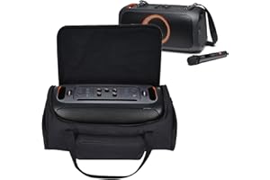 YipuVR Carrying Case for JBL PartyBox On The Go Speaker, Soft Travel Storage Bag Compatible with PartyBox On-The-Go Portable Party Speaker Outdoor Box-Only Case No Shoulder Strap(Black)