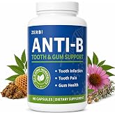 Anti-B Tooth and Gum Supplements, Made with Natural Ingredients, Bee Propolis, Neem Oil &amp; Echinacea, Helps Soothe Sensitive Gums &amp; Support Oral Health, 90 Capsules