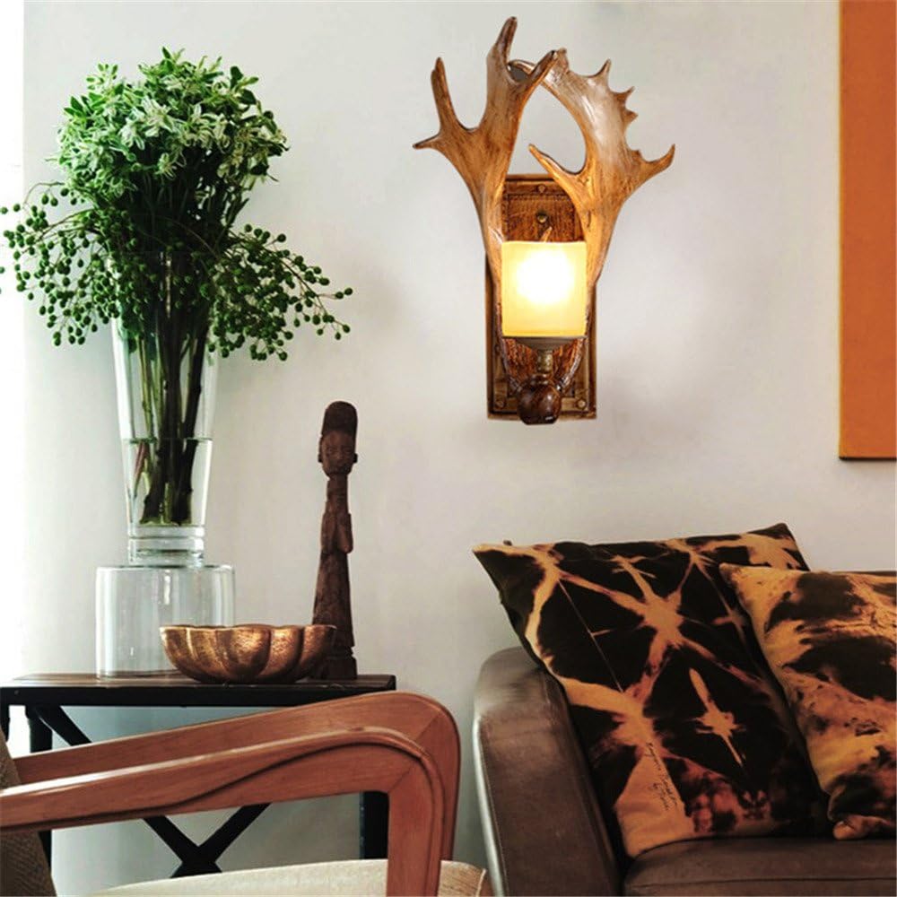 E14 Europeo estilo industrial retro resina asta pared lámpara Bar Club