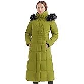 Orolay Women Warm Down Jacket with Hood Fur Long Puffer Coat