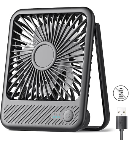 WD&CD Mini Ventilateur De Bureau USB Silencieux 3 Vitesses - Ventilateur Portable Rose Pour Maison, Bureau Et Voiture