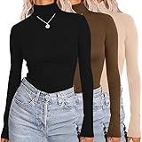 Ekouaer Womens 3 Piece Turtleneck Long Sleeve