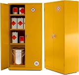 Horison Industries COSHH Cabinet Yellow Fireproof Flammable Storage