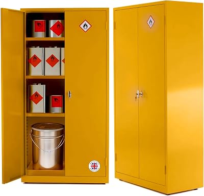 Horison Industries COSHH Cabinet Yellow Fireproof Flammable Storage