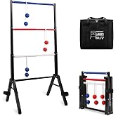 SPORT BEATS Metal Ladder Toss Game Set - Ladder Ball Yard Outdoor Games | Patented Tool-Free Folding Frame, 6 Weighted Bolas, Carry Bag for Backyard, Tailgate &amp; Family