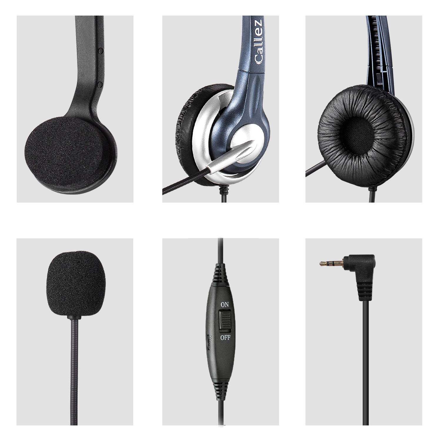 Mua Callez 2.5mm Cordless Phone Headset Mono, HandsFree Telephone