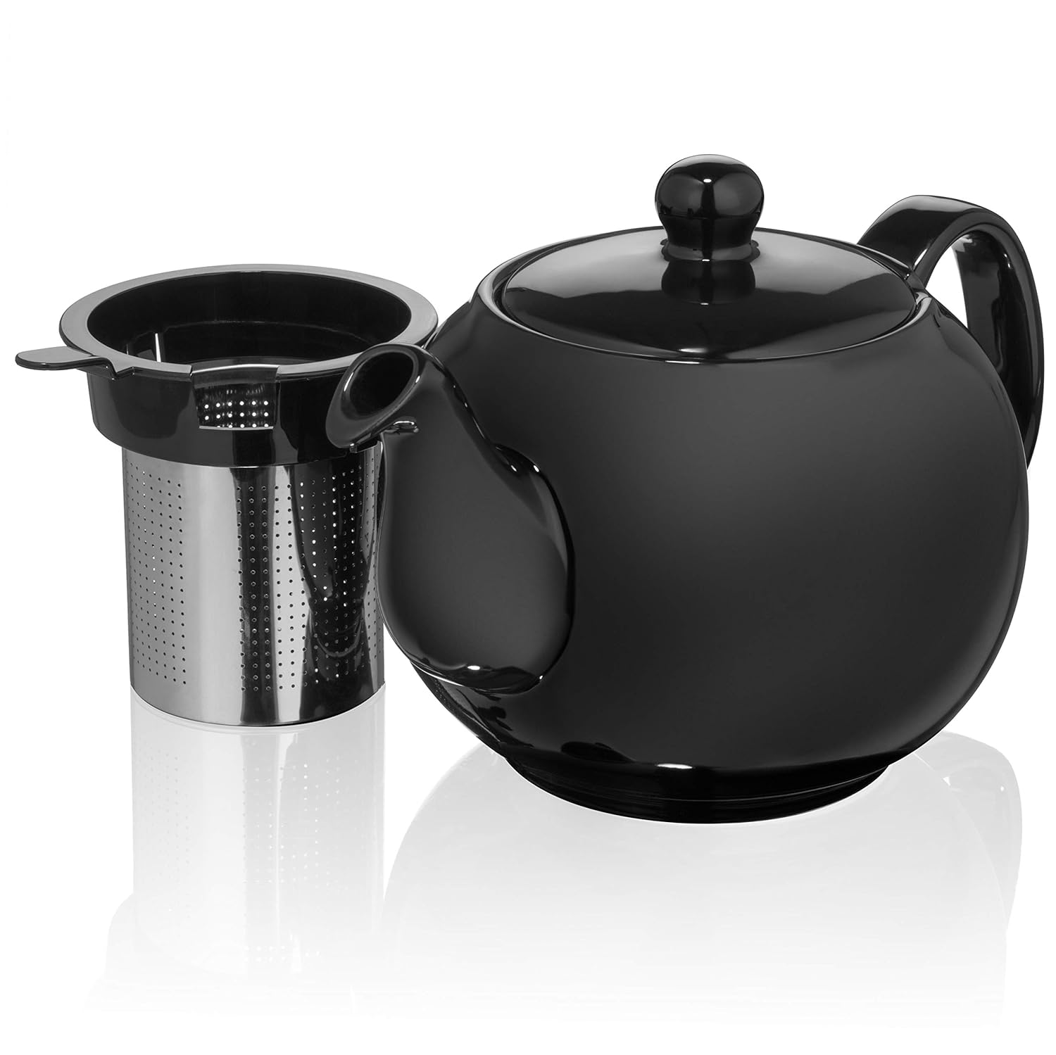 Saki Large Porcelain Teapot with Removable Stainless Steel Infuser