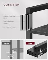 VASAGLE 6-Tier Bookshelf Industrial Ebony Black and Ink Black LLS101B56 view 8
