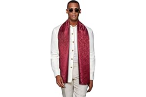 YOHOWA Mens/Womens Lightweight Silk Scarf Fashion Print Paisley Scarves Neckerchief Shawl Autumn Winter 63"x20"