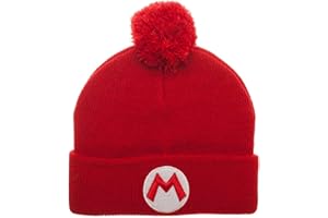 Bioworld Nintendo Super Mario Bros Mario Beanie Toque Cold Weather Hat Red