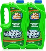 JOYIN 64 oz Bubbles Refill Solution Twin Bottles Concentrated Green