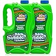 JOYIN 2 Bottles Bubbles Refill Solutions 64 oz (up to 5 Gallon), Concentrated Solution for Bubble Machine, Gun, Wand Refill Fluid Summer, Easter Toys (Double Green)