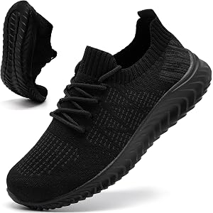 YYIDHNL Walking Shoes Women Running Tennis Gym Workout Slip on Sneakers | Lightweight knit upper; breathable padded insole; s