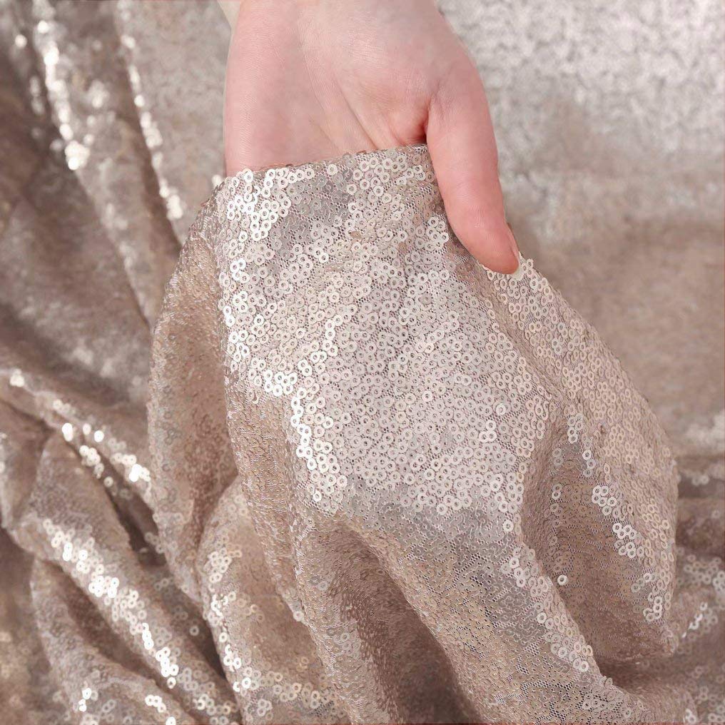 Amazon Com Sequin Fabric 2 Yards Champagne Blush Sequin Party Decor