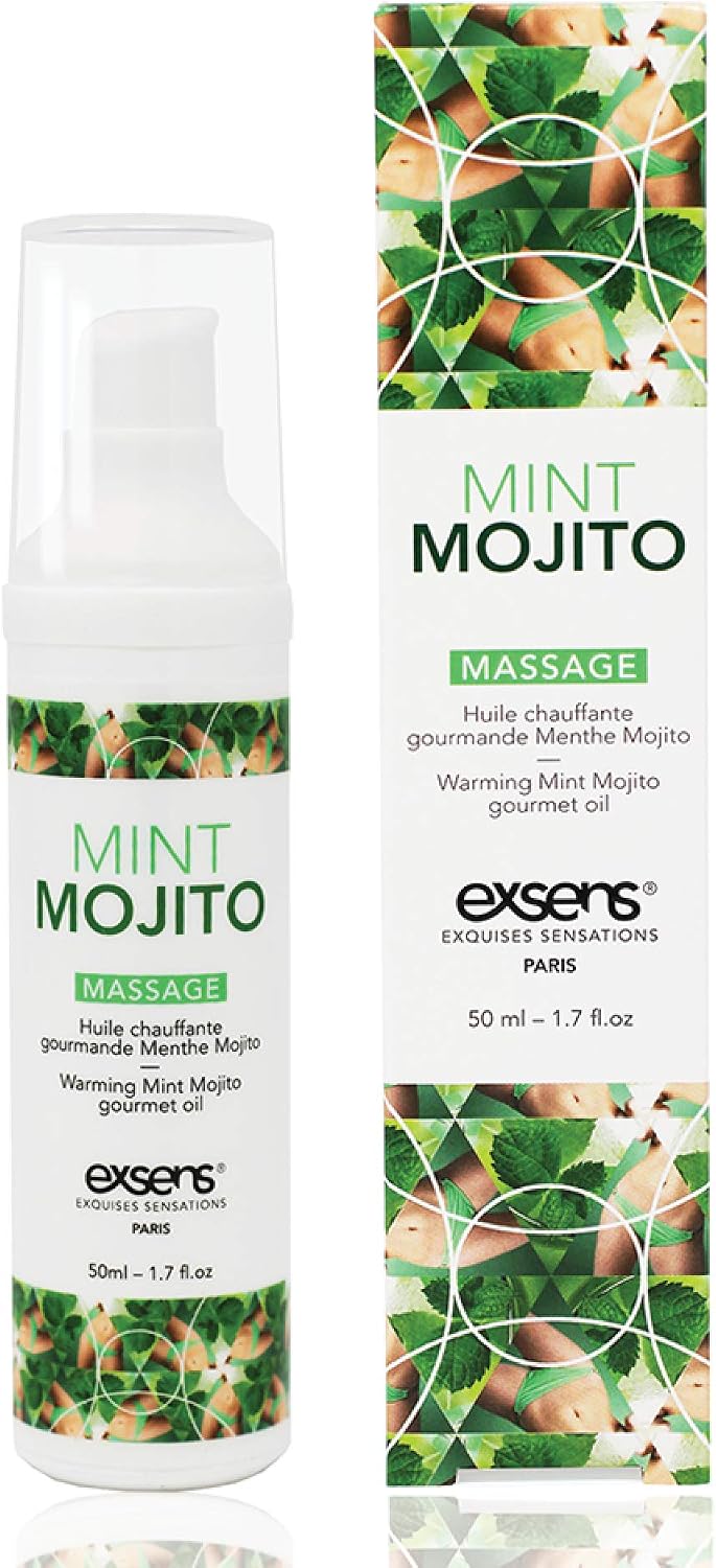 EXSENS of Paris Massage Oil - Mint Mojito, Transparent, 50 ml (Pack of 1)