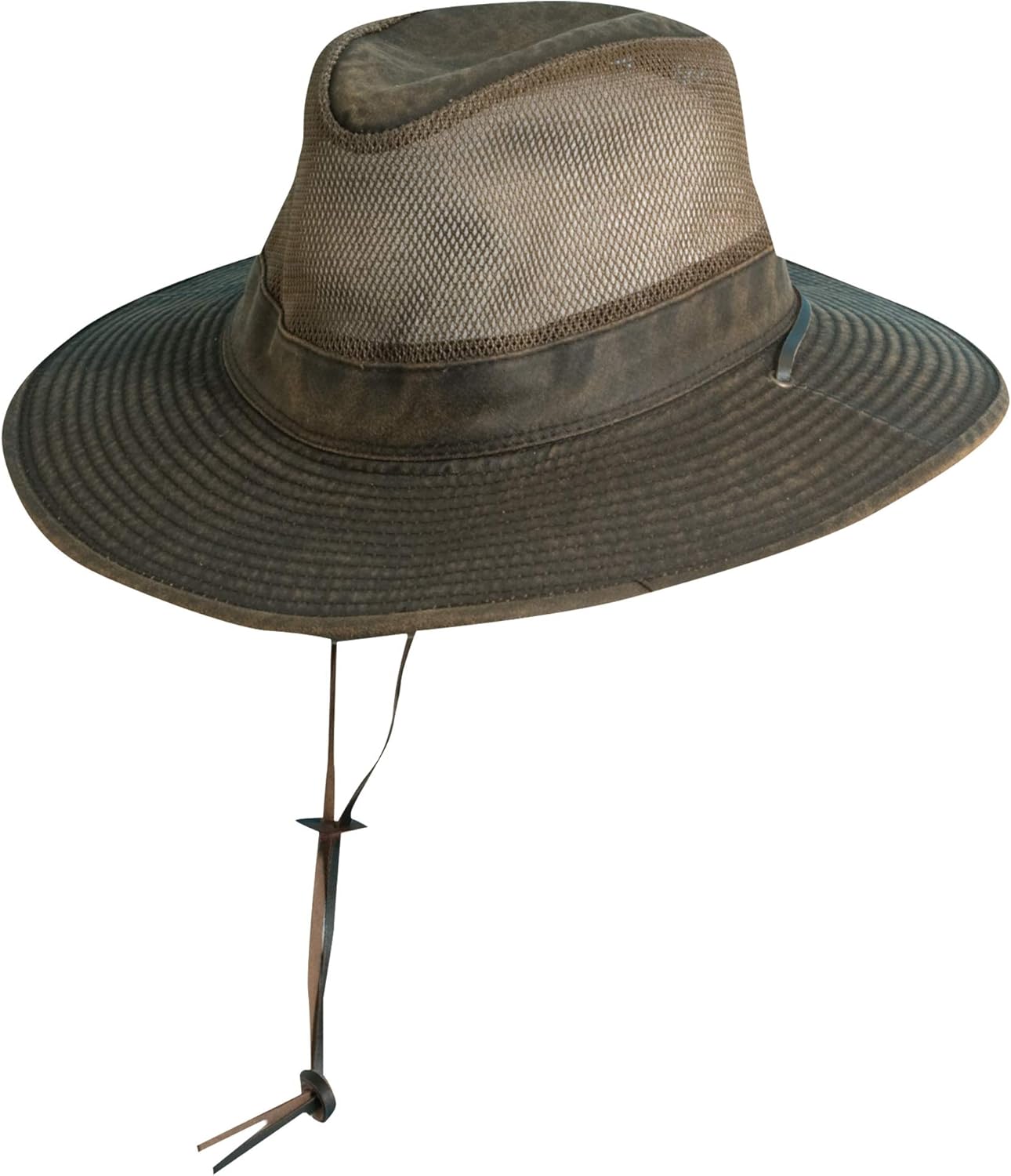 Dorfman Pacific Co. Men's Weathered Cotton Big Brim with Mesh at  Men’s Clothing store