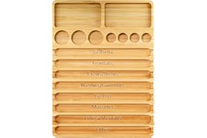 Aesthetic Practitioner Syringe Tray with Vials Holder, 3-in-1 Bamboo Syringe Organizer for Aestheticians