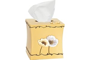 Popular Bath Poppy Fields, Tissue Box, Pastel Moss