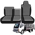 SAPUBK Custom-Fit Front Seat Cover Replace for 1995-2005 Isuzu NPR 40/60 Split Bench Seat Cover Truck Accessories