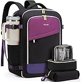 LOVEVOOK Travel Backpack for Women, 40L Carry On Backpack for Airplanes, Personal Item Bag for Airlines Fits 17 inch Laptop, TSA Approved Luggage with 3 Packing Cubes,Waterproof Weekender Gym Backpack