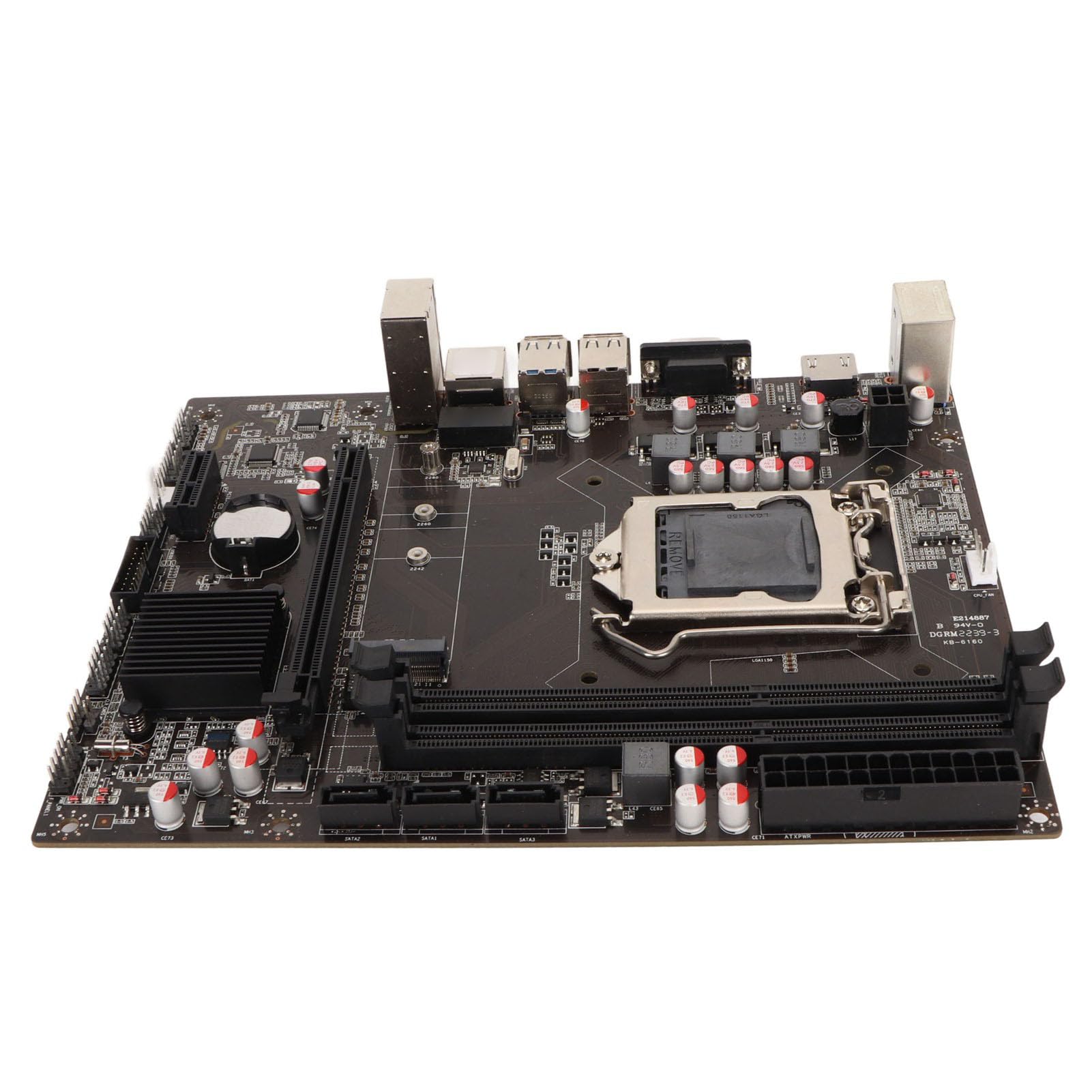 Desktop Motherboard for Core I7, I5, I3, Dual Channel DDR3 ATX Motherboard B85A with 32GB/s M.2 SATA3.0, PCIe 3.0 X16, HD Output, LGA1150 Socket for Computer