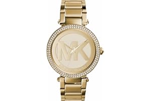 Michael Kors Parker Women's Watch, Stainless Steel and Pavé Crystal Watch for Women with Steel, Leather, or Silicone Band