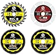 FOCSTOL Saw Blade Set - 4pcs 3''(75mm) Cutting Disc for Cutting Wood Metal Plastic for Angle Grinder Arbor 3/8''(10mm)