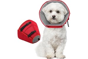 ALLROARING Dog Cone Collar After Surgery, Adjustable Soft Recovery Cone for Small Dogs to Stop Licking, Light-Weight Comfortable Elizabethan Collar for Dogs Anti-Bite Lick Protective Wound